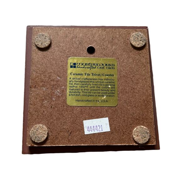 Masterworks Art Tiles Ceramic Roadrunner Bird Tile Trivet - Picture 4 of 4